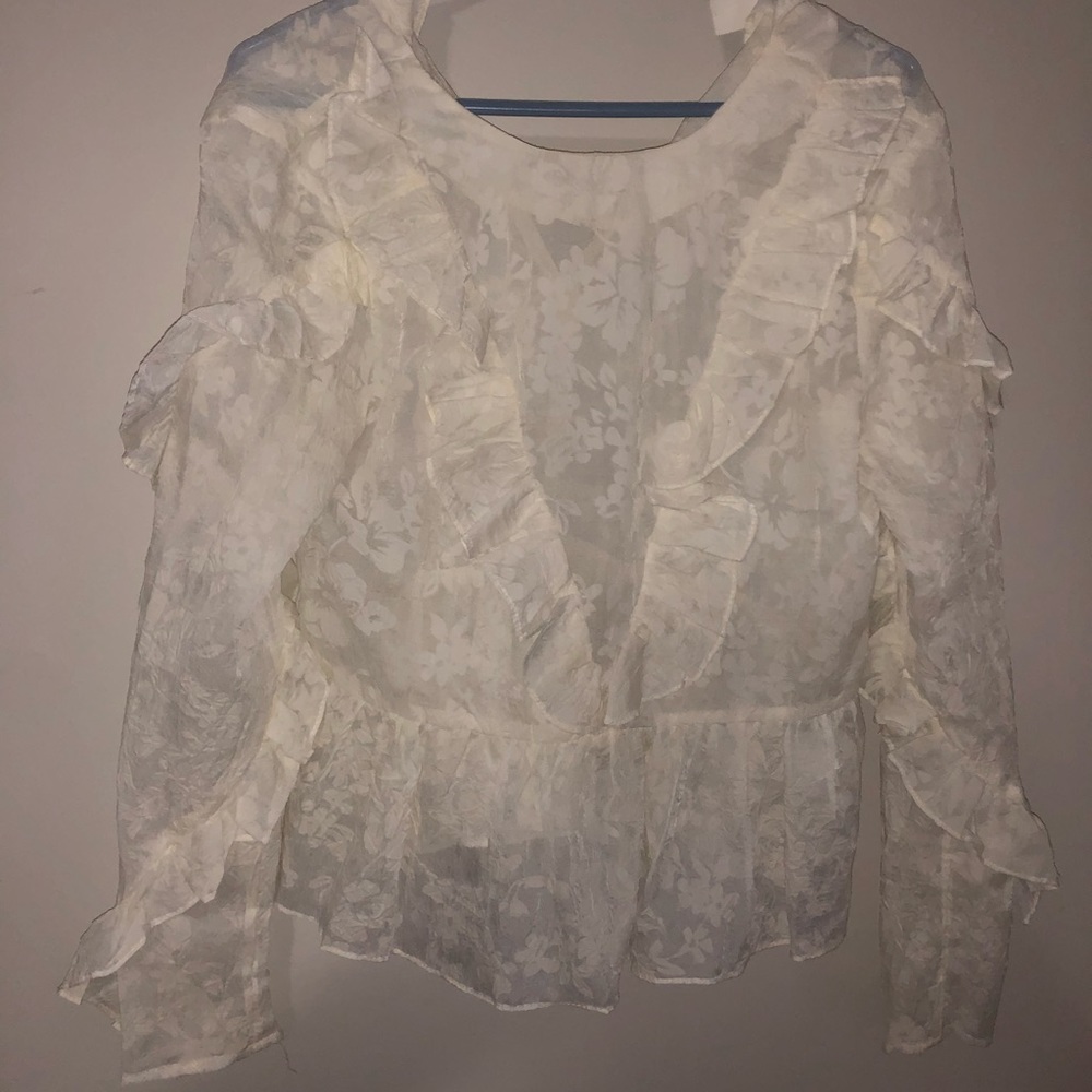 Lacey Long Sleeve Frill Top